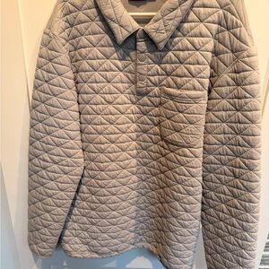 Stoic Men's Gray Quilted Shirt Jacket